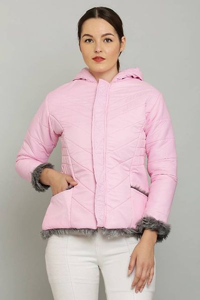 Classic Polyester Solid Hoodie Jackets for Women 