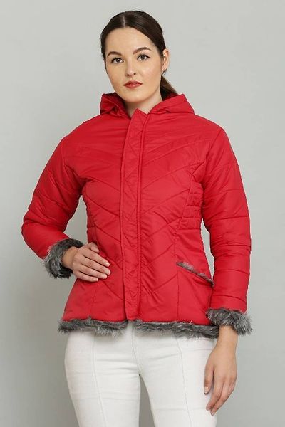 Classic Polyester Solid Hoodie Jackets for Women 