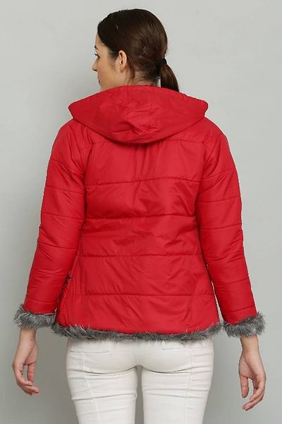 Classic Polyester Solid Hoodie Jackets for Women 