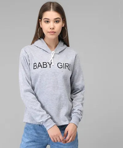 Women Stylish Self Pattern Sweatshirt 