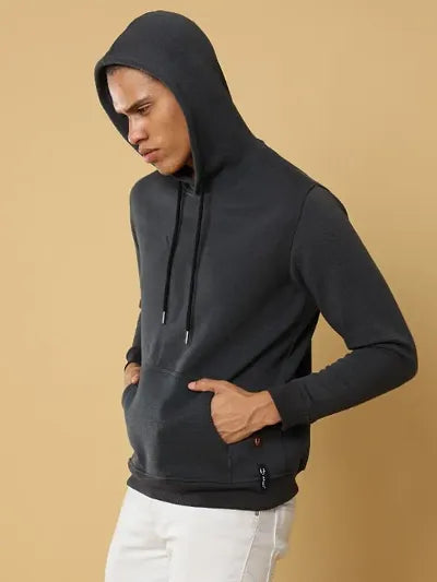 Classic Cotton Solid Hoodie Sweatshirts for Men 