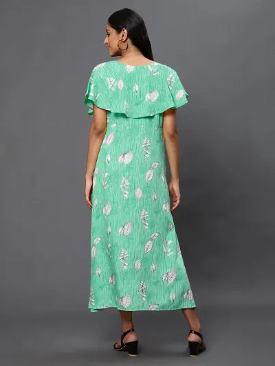 Stylish Green Creation Designer Midi Dress