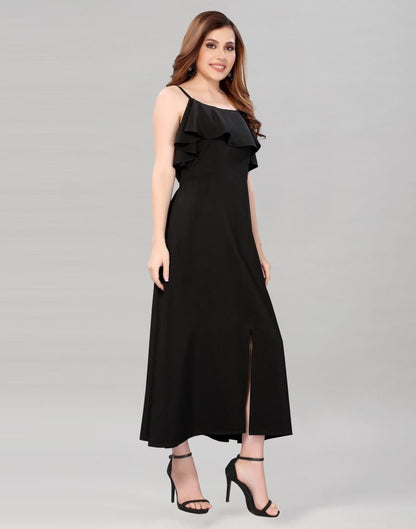 Exclusive Black Slit Dress