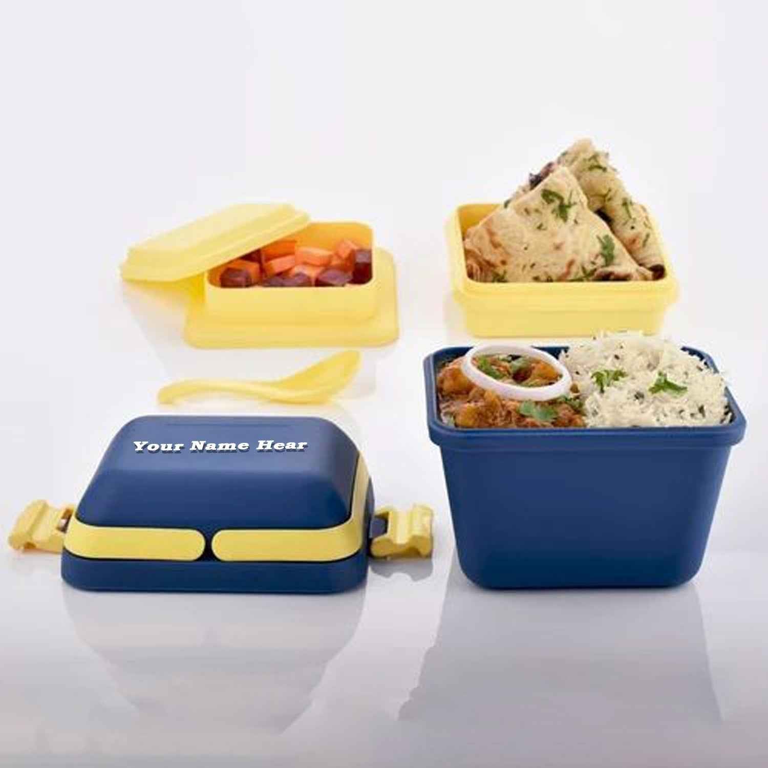 Customized Airtight Lunch Box with Handle & Push Lock Personalized Luncgh box
