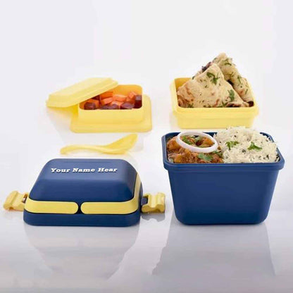 Customized Airtight Lunch Box with Handle & Push Lock Personalized Luncgh box