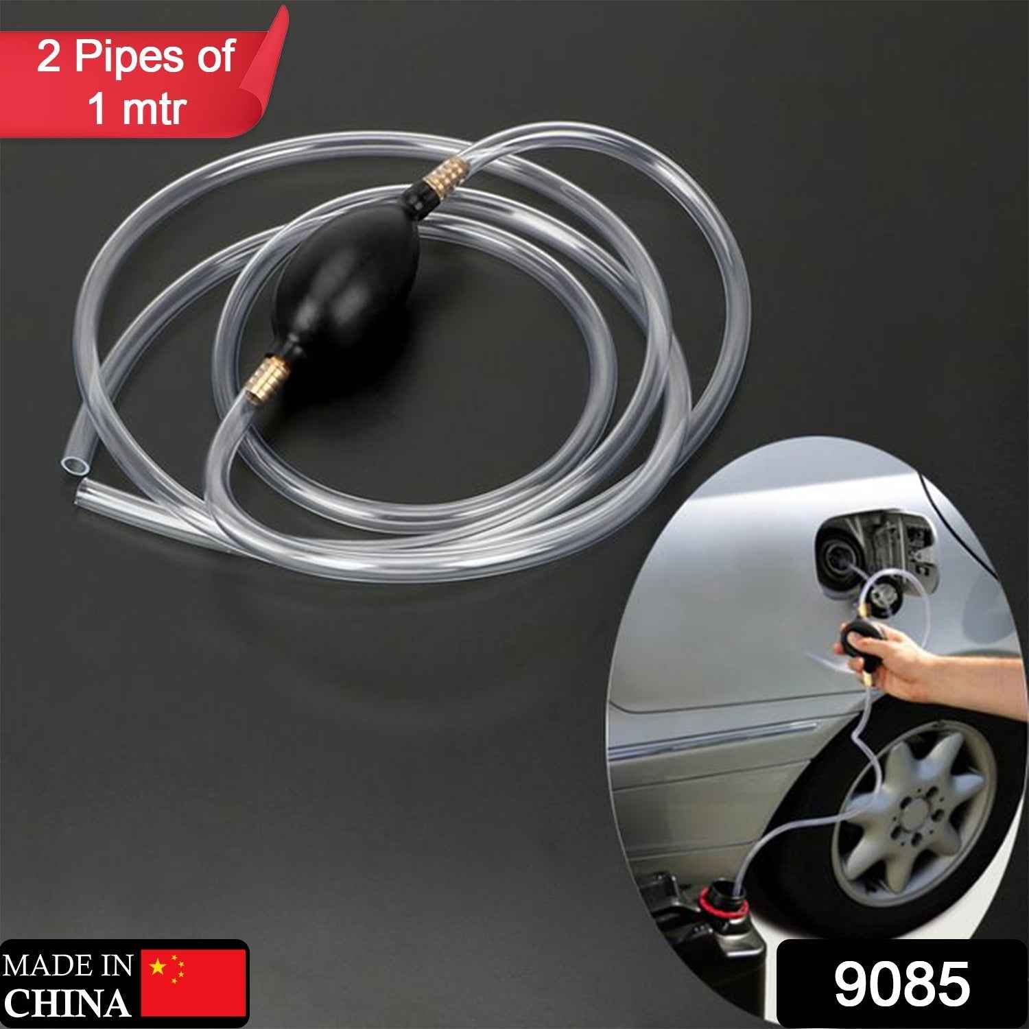 Fuel Transfer Pump Kit. Flow Hand Pump Portable Manual Car Fuel Transfer Pump for Petrol Diesel Oil Liquid Water Fish Tank.