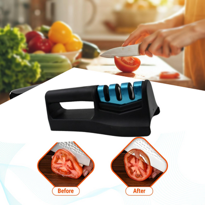 Kitchen Knife Sharpener – Handheld Chefs & Serrated (1 Pc, Chopper Not Included)