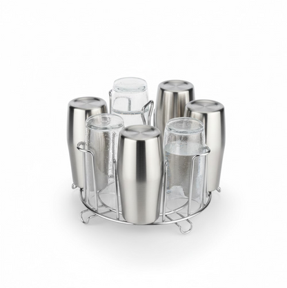 SS Round Glass Stand used for holding sensitive glasses