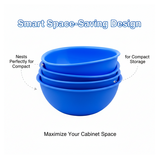 BPA Free Plastic Bowl Set for Cereal Salad Rice Soup Pasta Snack  3 Pc