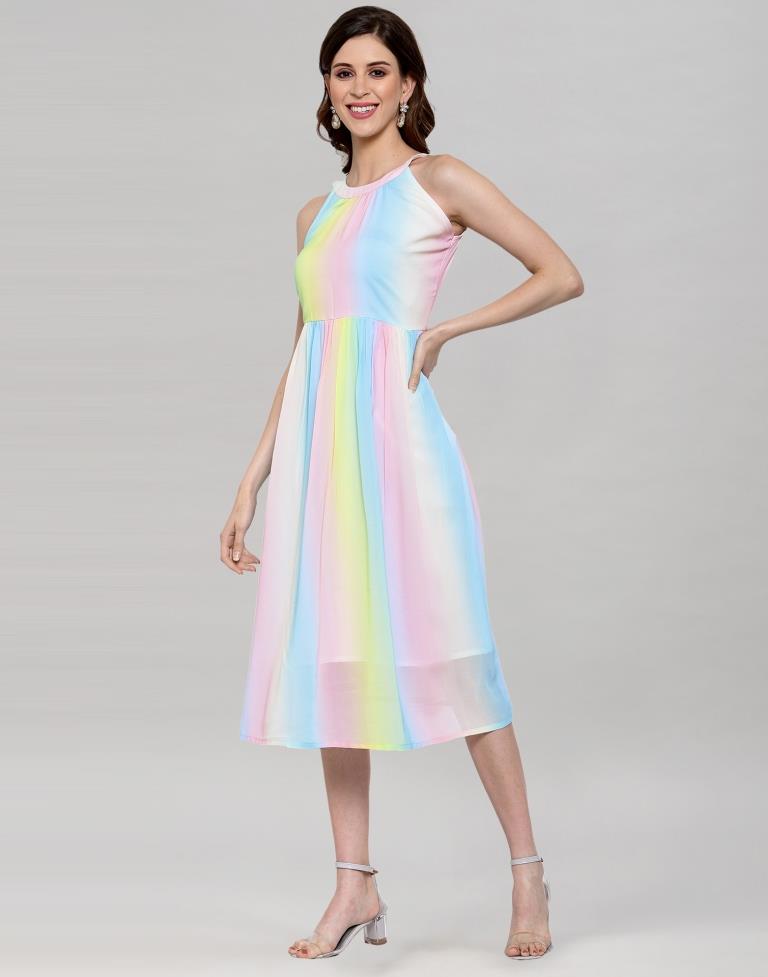 Multicolour Digital Print Dress