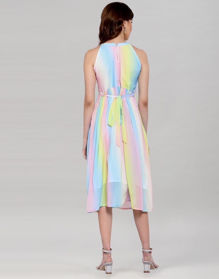 Multicolour Digital Print Dress