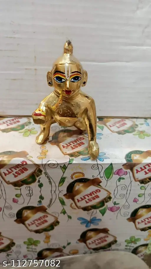 Brass laddu gopal size 4 number