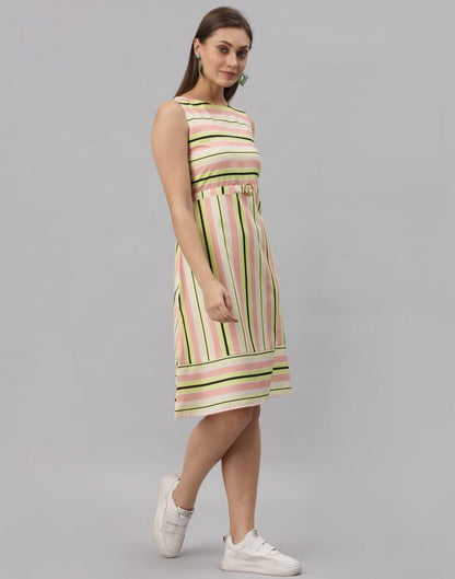 Multicolored Crepe Digital Printed Dress