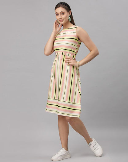 Multicolored Crepe Digital Printed Dress