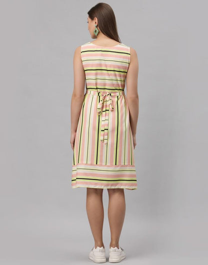 Multicolored Crepe Digital Printed Dress