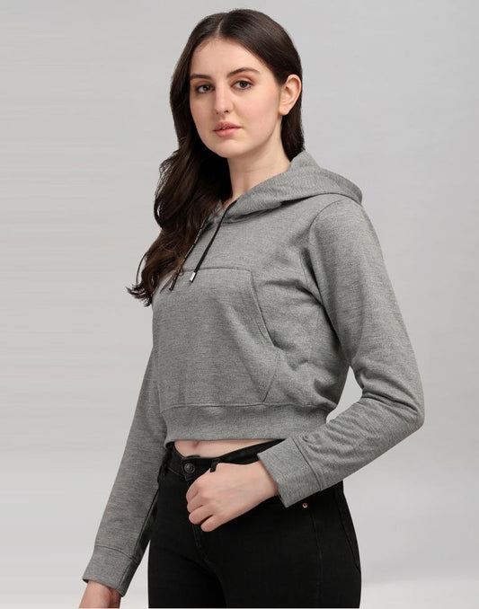 Stone Grey Cotton Hoodie 