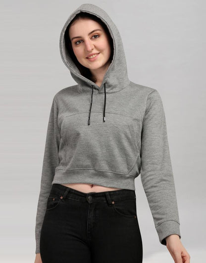 Stone Grey Cotton Hoodie 