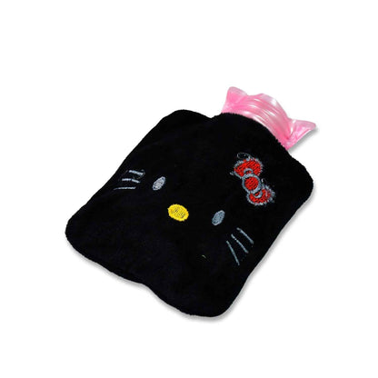 Black Hello Kitty Small Hot Water Bag with Cover – Pain Relief & Warmer