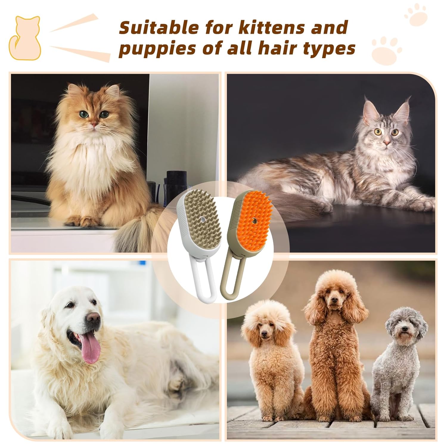 3 in 1 Pet Grooming Brush - Shopsy