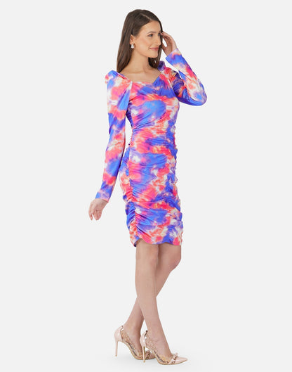 Multicoloured Tie and Dye Bodycon