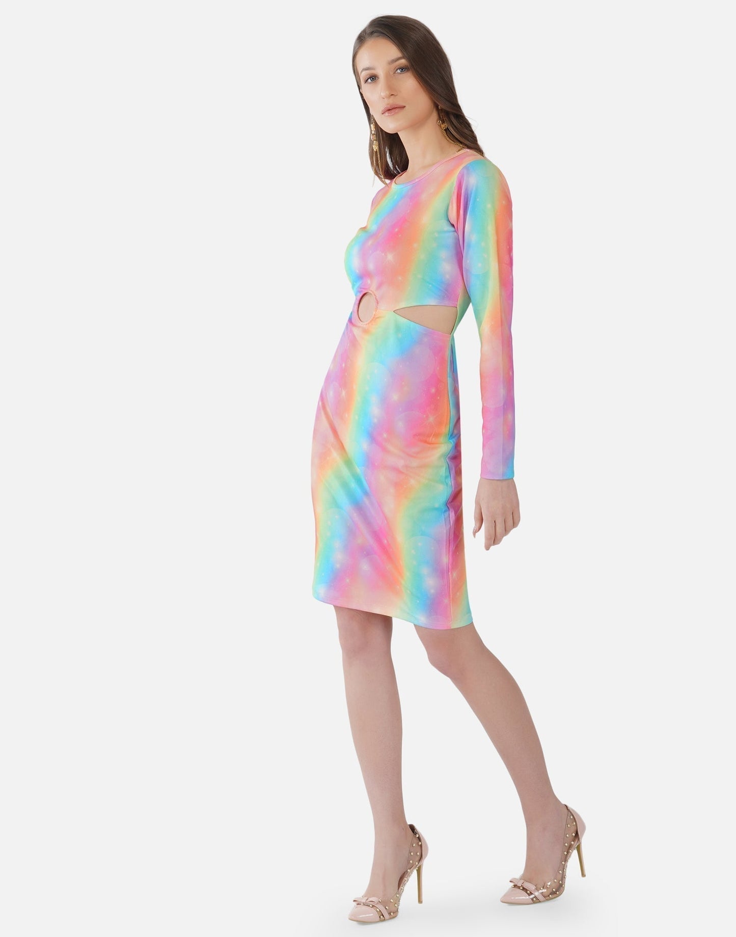 Multicoloured Printed Bodycon