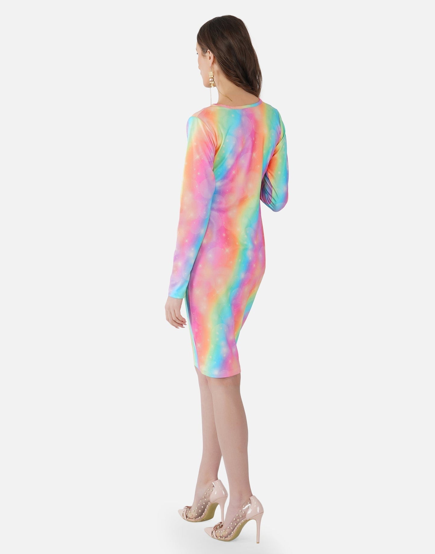 Multicoloured Printed Bodycon