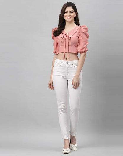 Light Pink Drawstring Top 