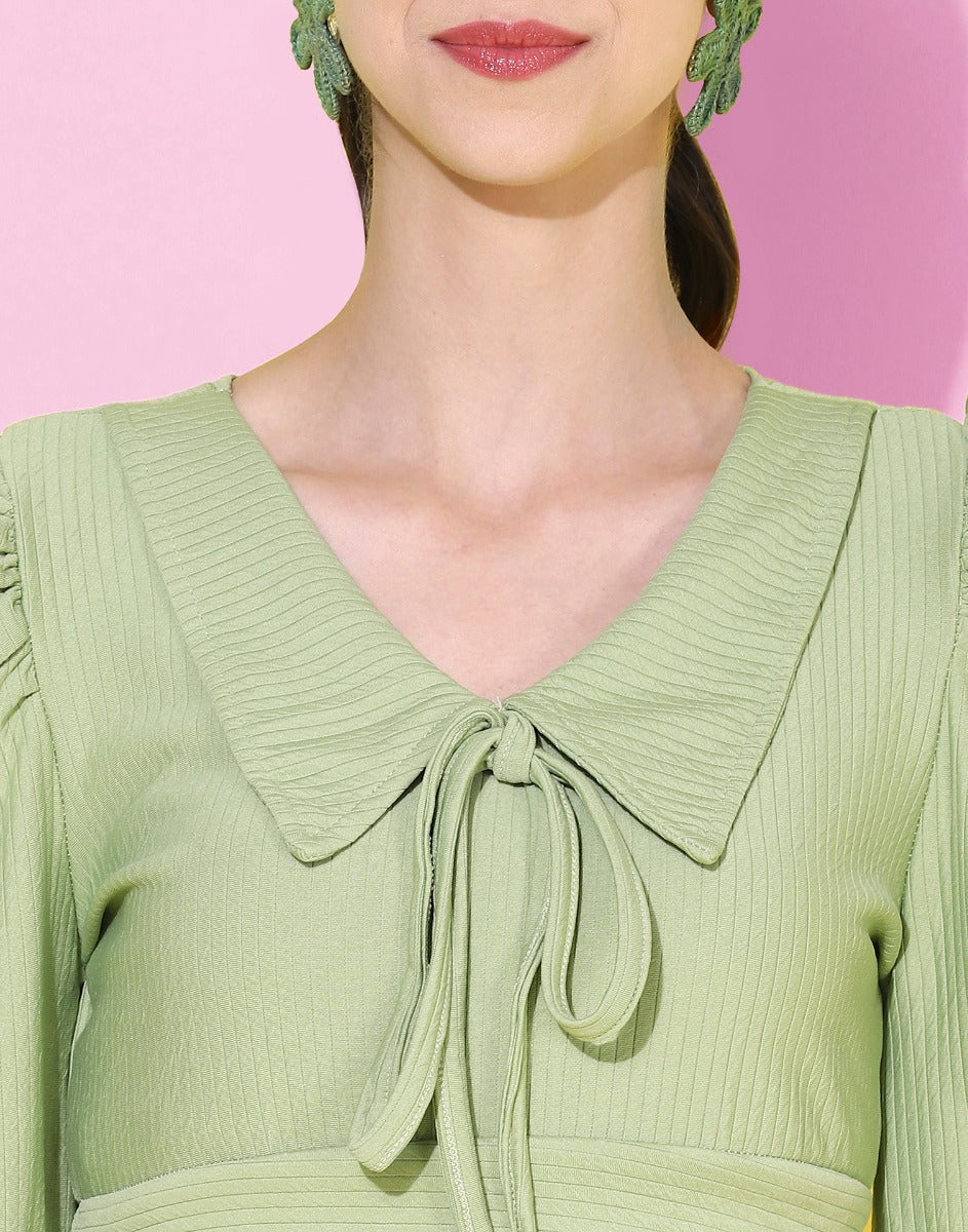 Pista Green Drawstring Top 