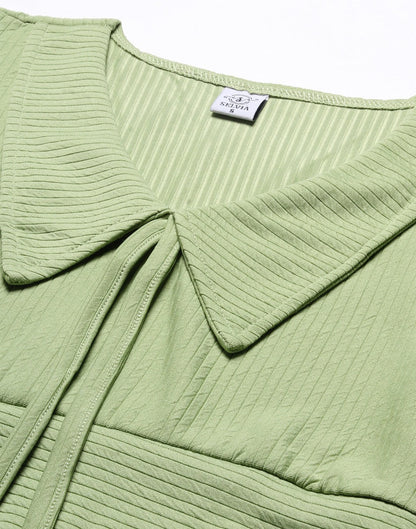 Pista Green Drawstring Top 