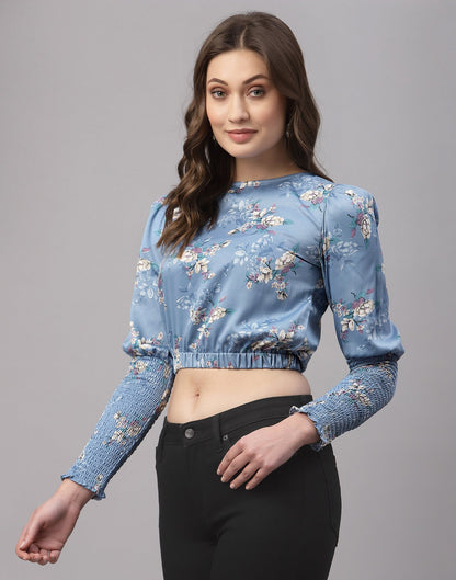 Steel Blue Smoky Top 