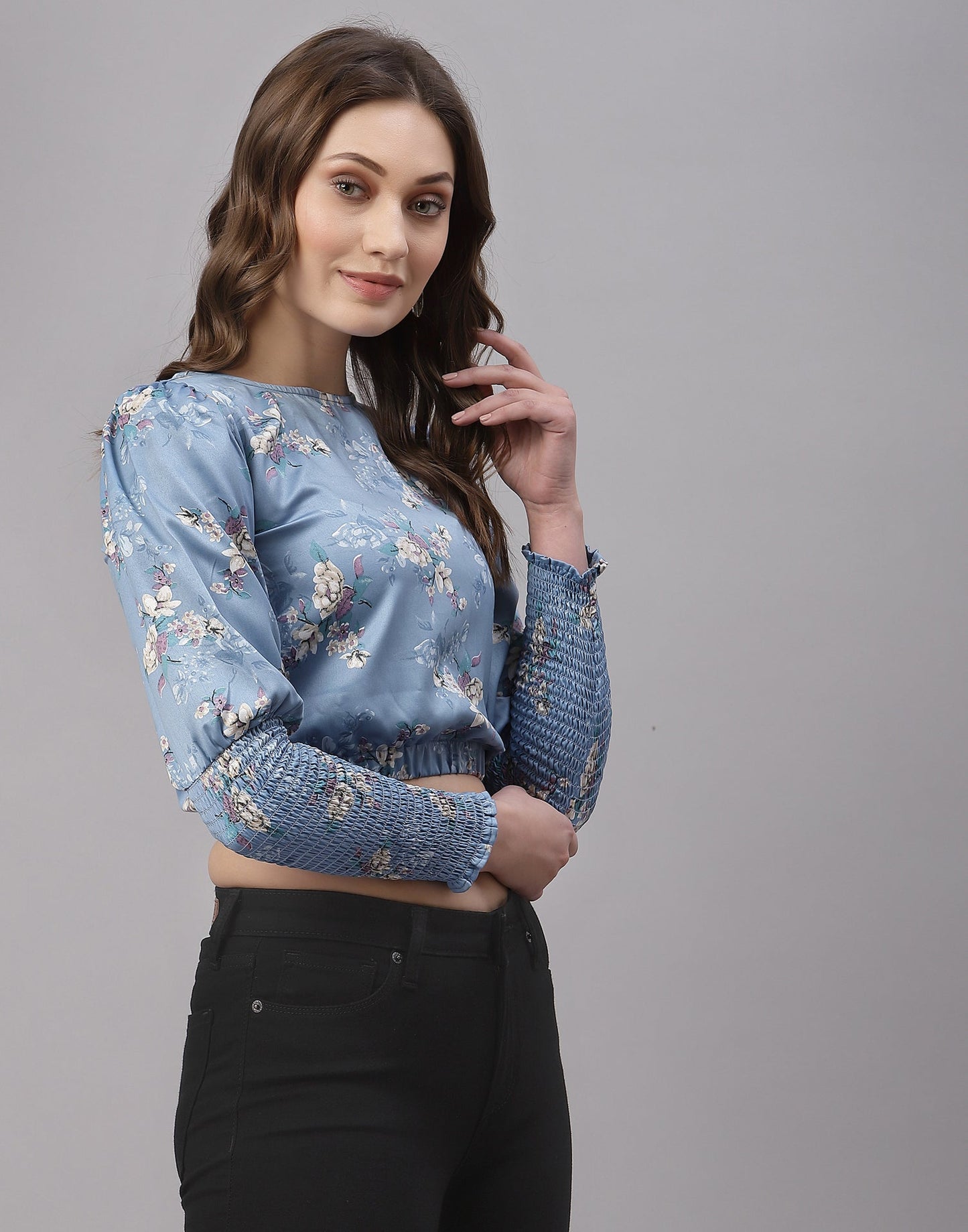 Steel Blue Smoky Top 