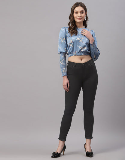 Steel Blue Smoky Top 