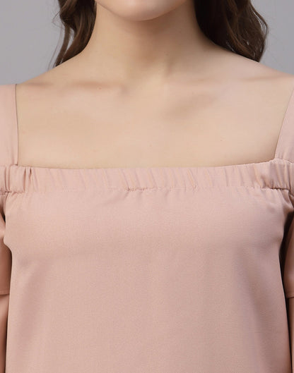 Peach Off Shoulder Top 