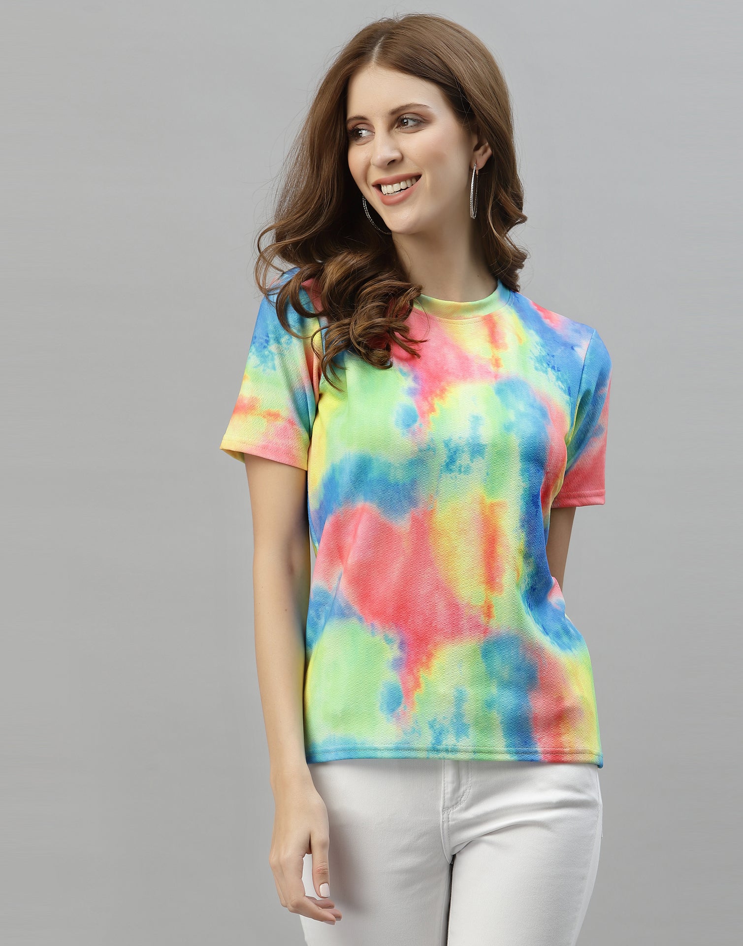 Multicoloured Tie-die Top 