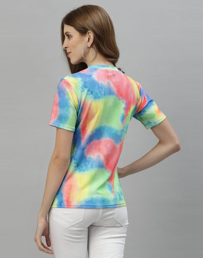 Multicoloured Tie-die Top 