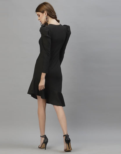 Black Ruffuled Dress