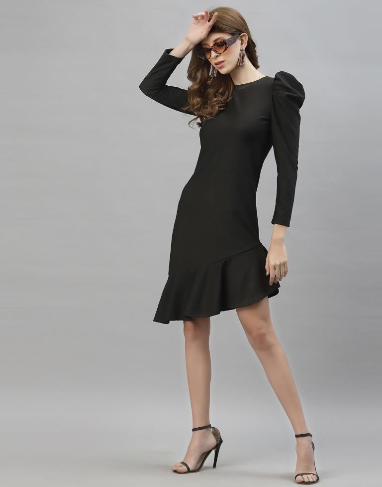 Black Ruffuled Dress