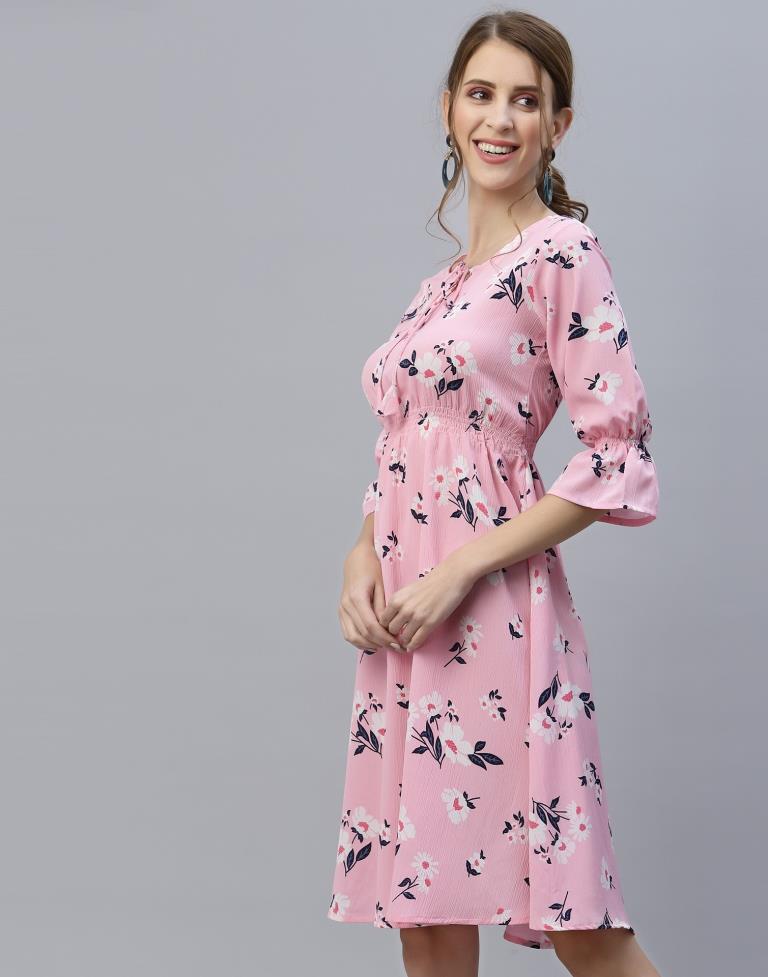 Baby Pink Floral Dress