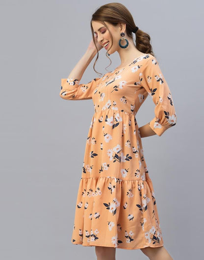 Peach Tiered Dress