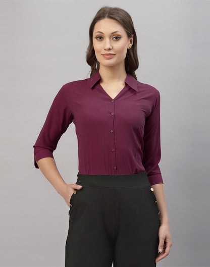 Wine Casual Shirt