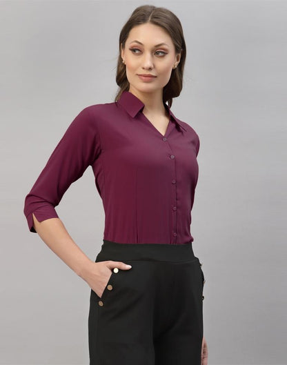 Wine Casual Shirt