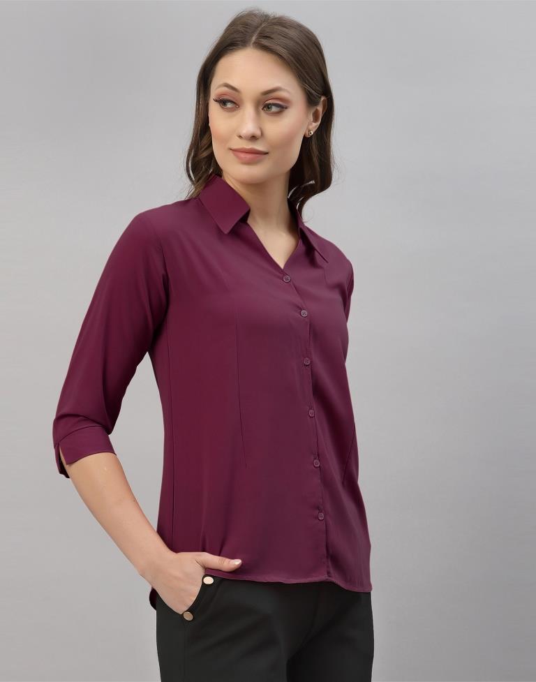 Wine Casual Shirt