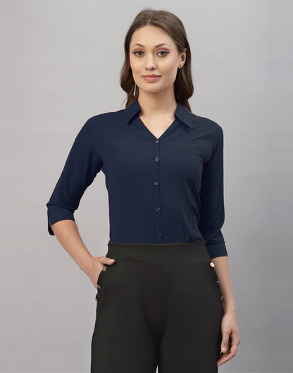 Navy Blue Casual Shirt