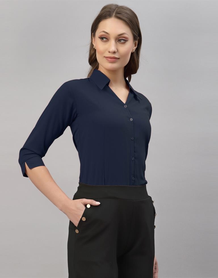 Navy Blue Casual Shirt