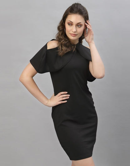 Black Cut out Sleeve Bodycon Dress