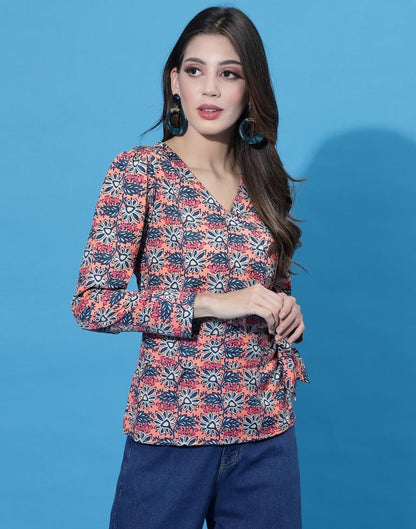 Multicolour Knot Top 