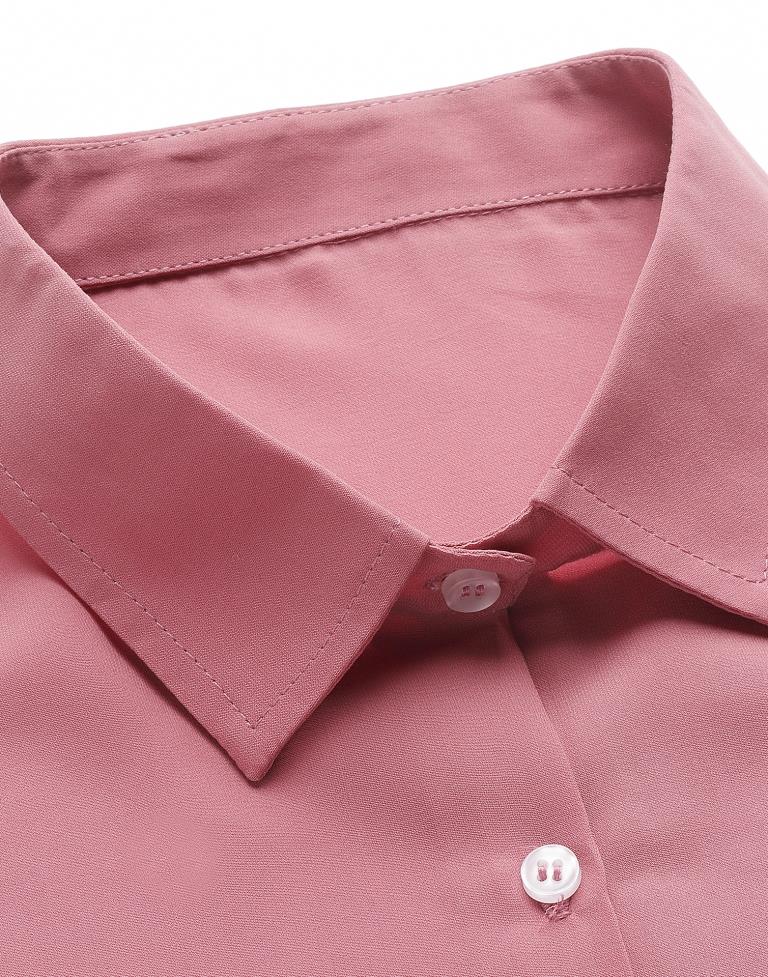 Carrot Pink Solid Shirt