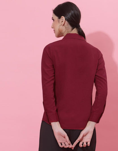 Maroon Casual Shirt