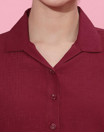 Maroon Casual Shirt