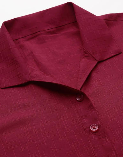 Maroon Casual Shirt